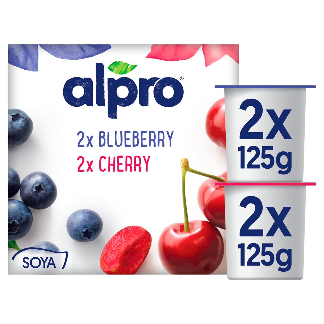 Alpro Blueberry & Cherry Yoghurt Alternative 4 x 125g
