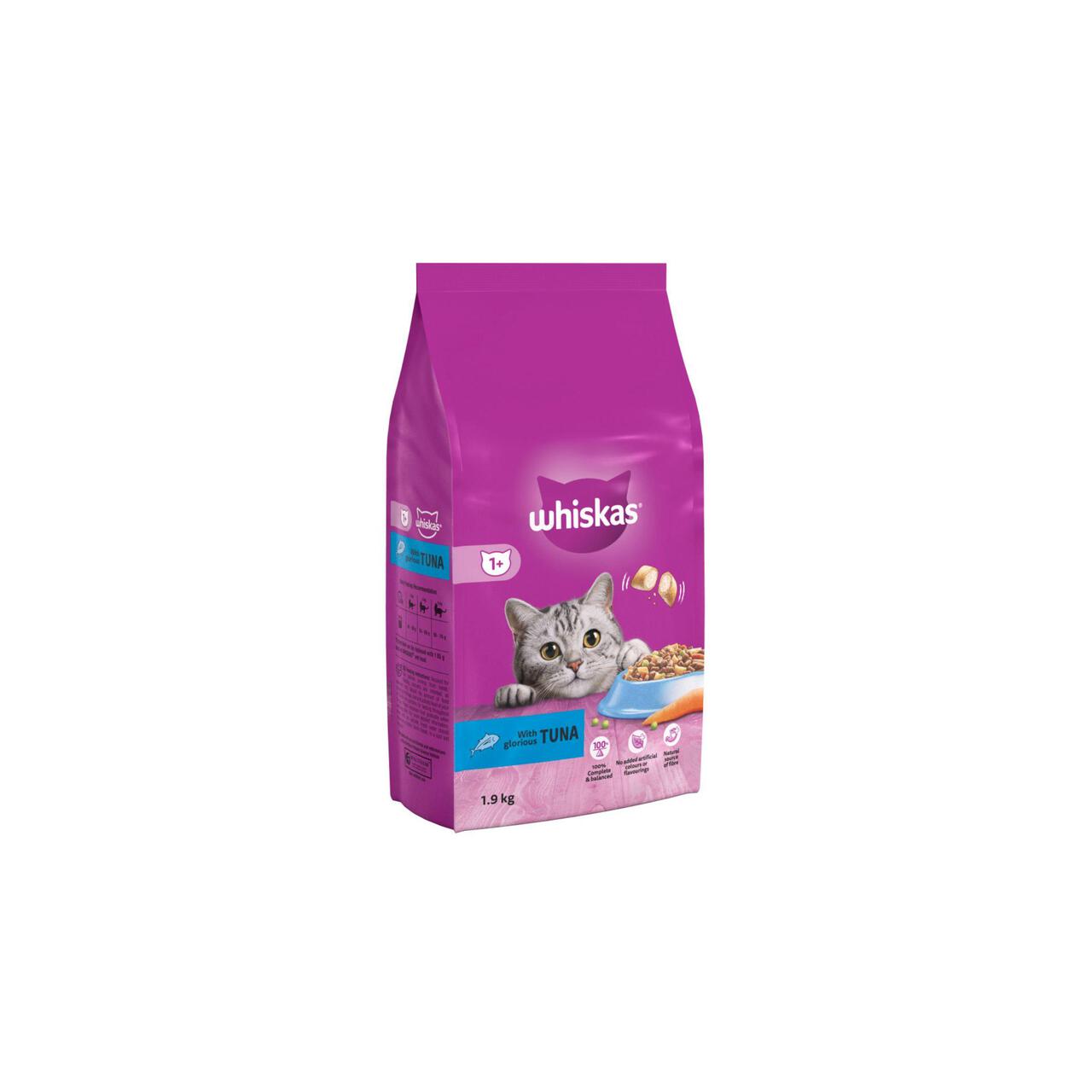 Whiskas 1+ Adult Dry Cat Food with Tuna 1.9kg