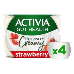 Activia Strawberry Intensely Creamy Fruit Yoghurt 4 x 110g