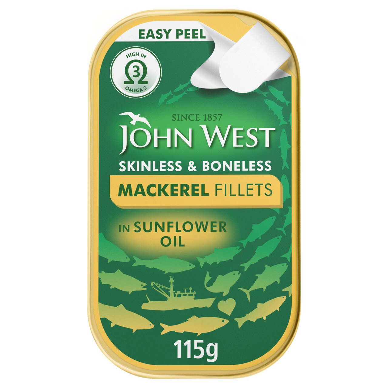 John West Mackerel Fillets in Sunflower Oil 115g