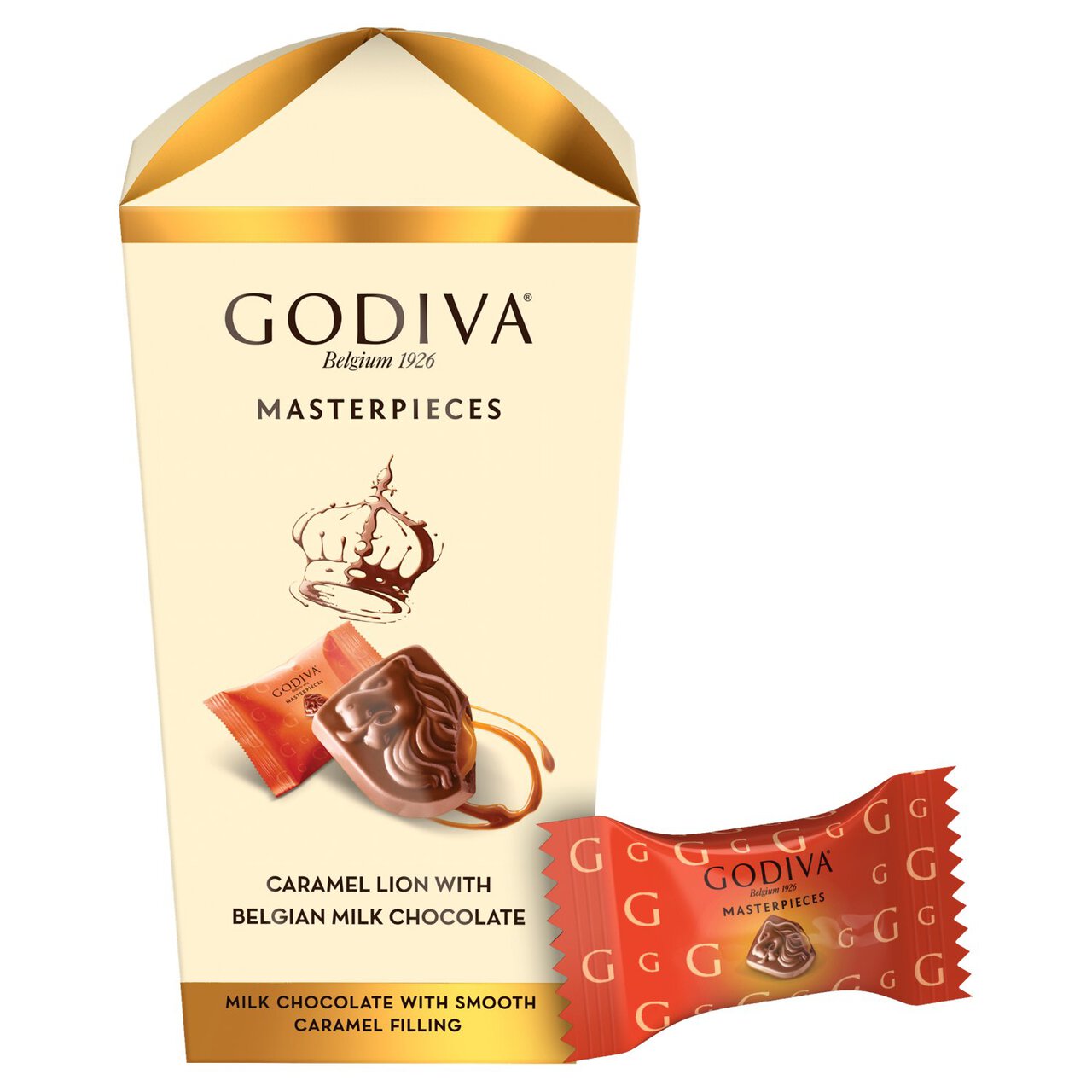 Godiva Masterpieces Milk Chocolate Caramel Lion Assortment 193g