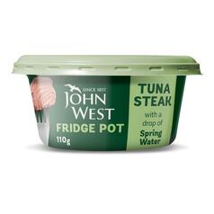 John West No Drain Fridge Pot Tuna Steak In Spring Water 110g