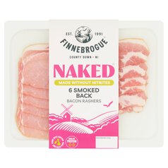 Finnebrogue Naked 6 Smoked Back Bacon 200g