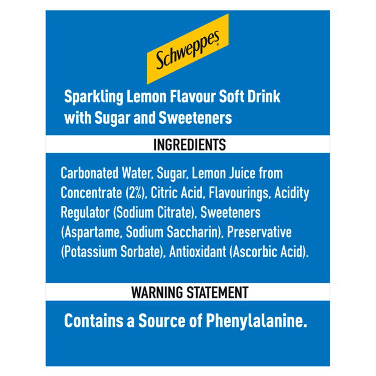 Schweppes Lemonade 6 x 330ml