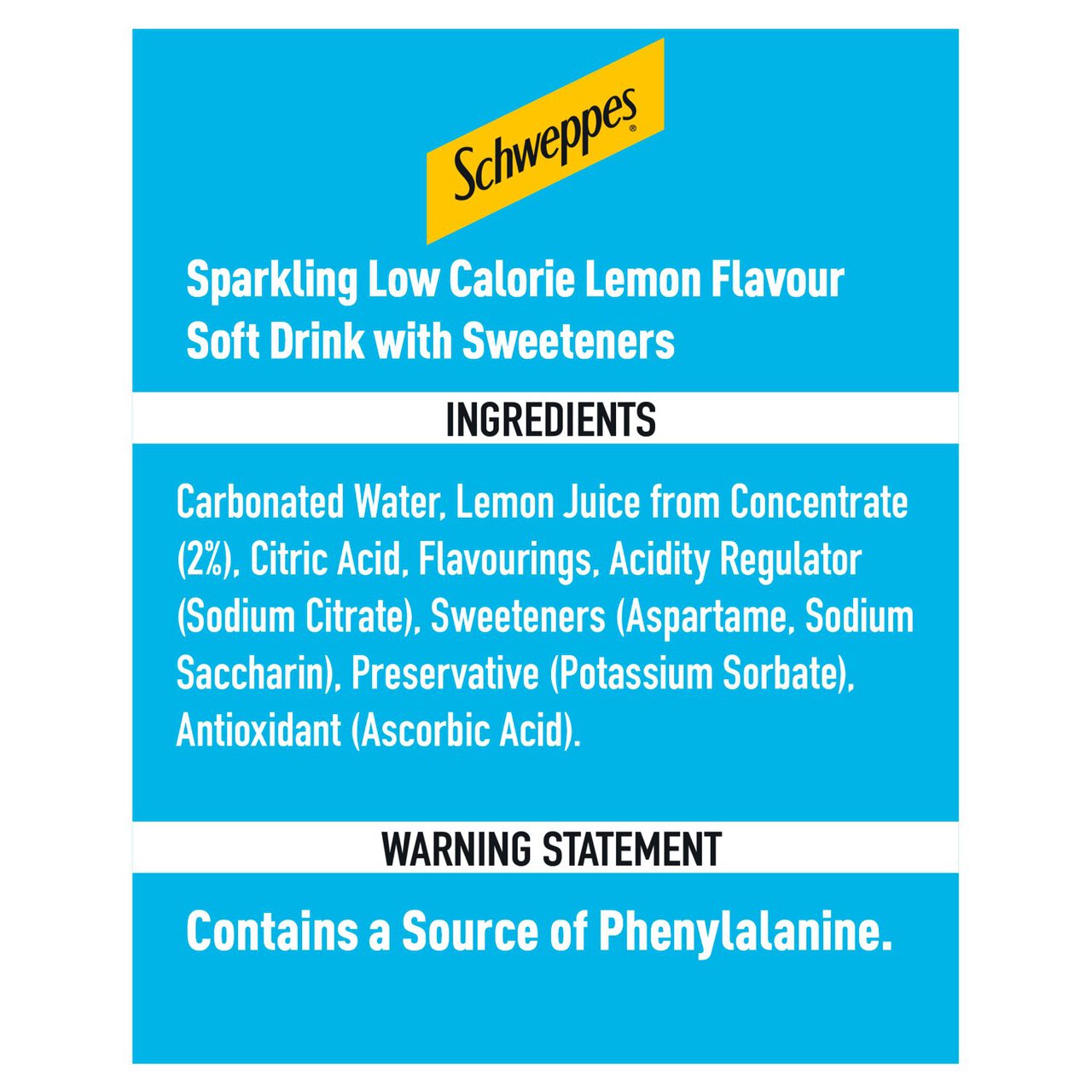 Schweppes Diet Lemonade 6 x 330ml