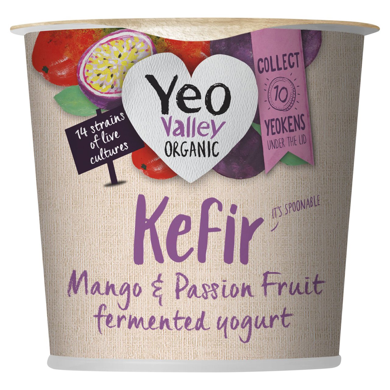 Yeo Valley Organic Kefir Mango & Passionfruit Yoghurt 350g
