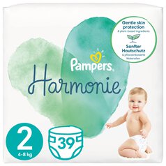 Pampers Harmonie Nappies, Size 2 (4-8kg) Essential Pack 39 per pack