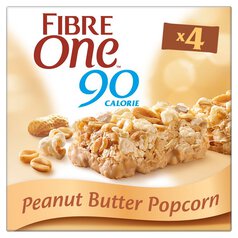 Fibre One 90 Calorie Peanut Butter Popcorn Bars 4 x 21g