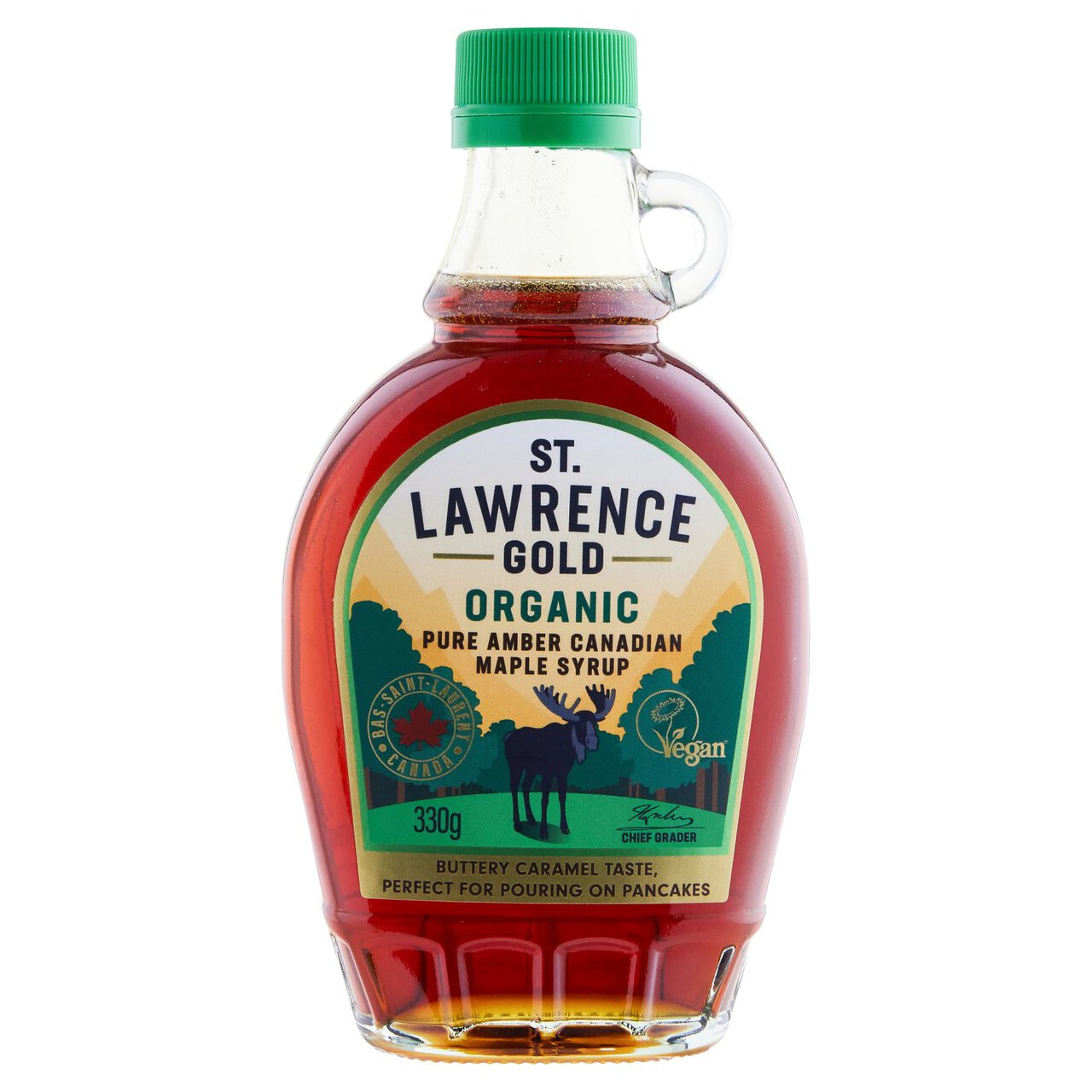 St Lawrence Gold Organic Pure Maple Syrup Amber 330g