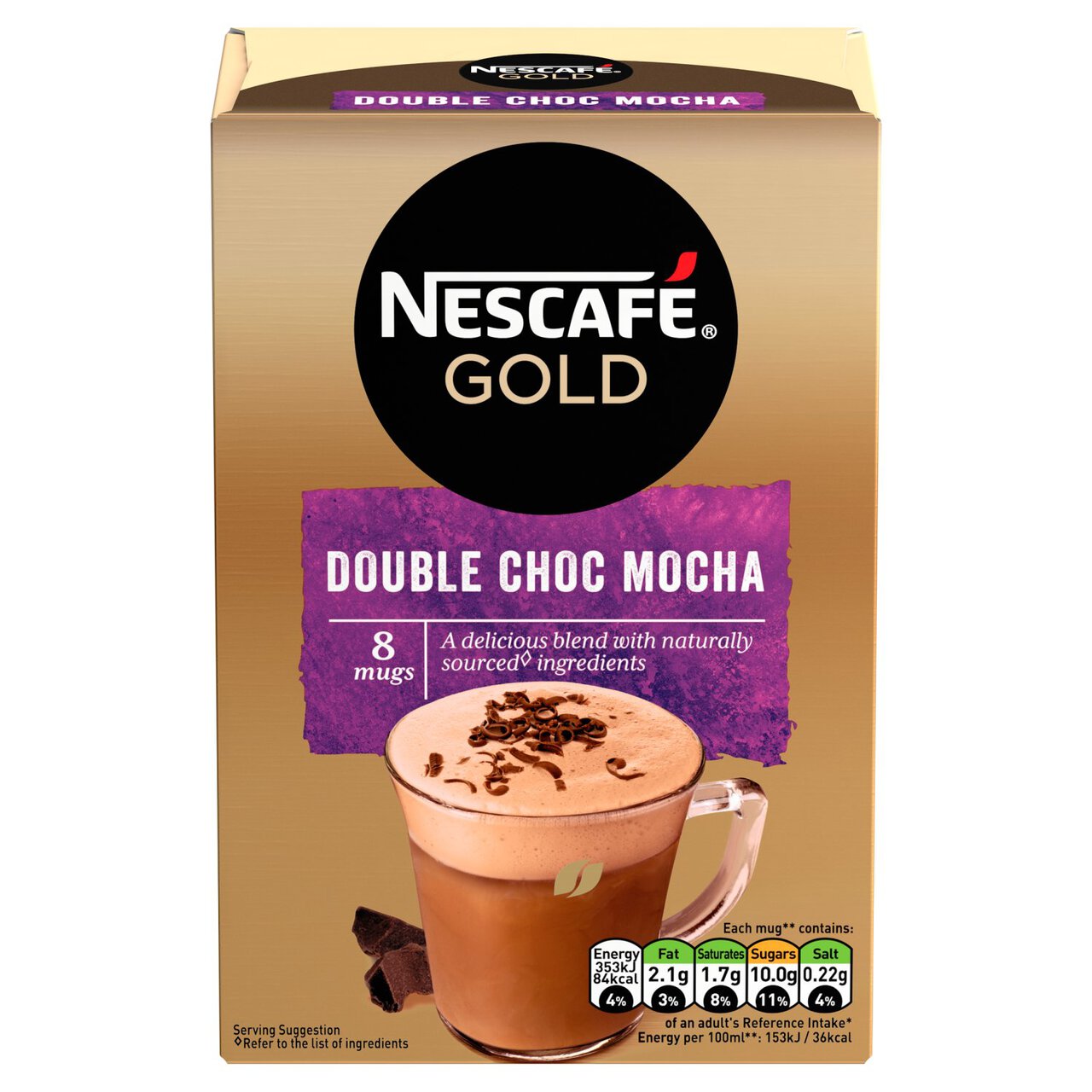 Nescafe Gold Double Choca Mocha Instant Coffee 8 Sachets 167.2g