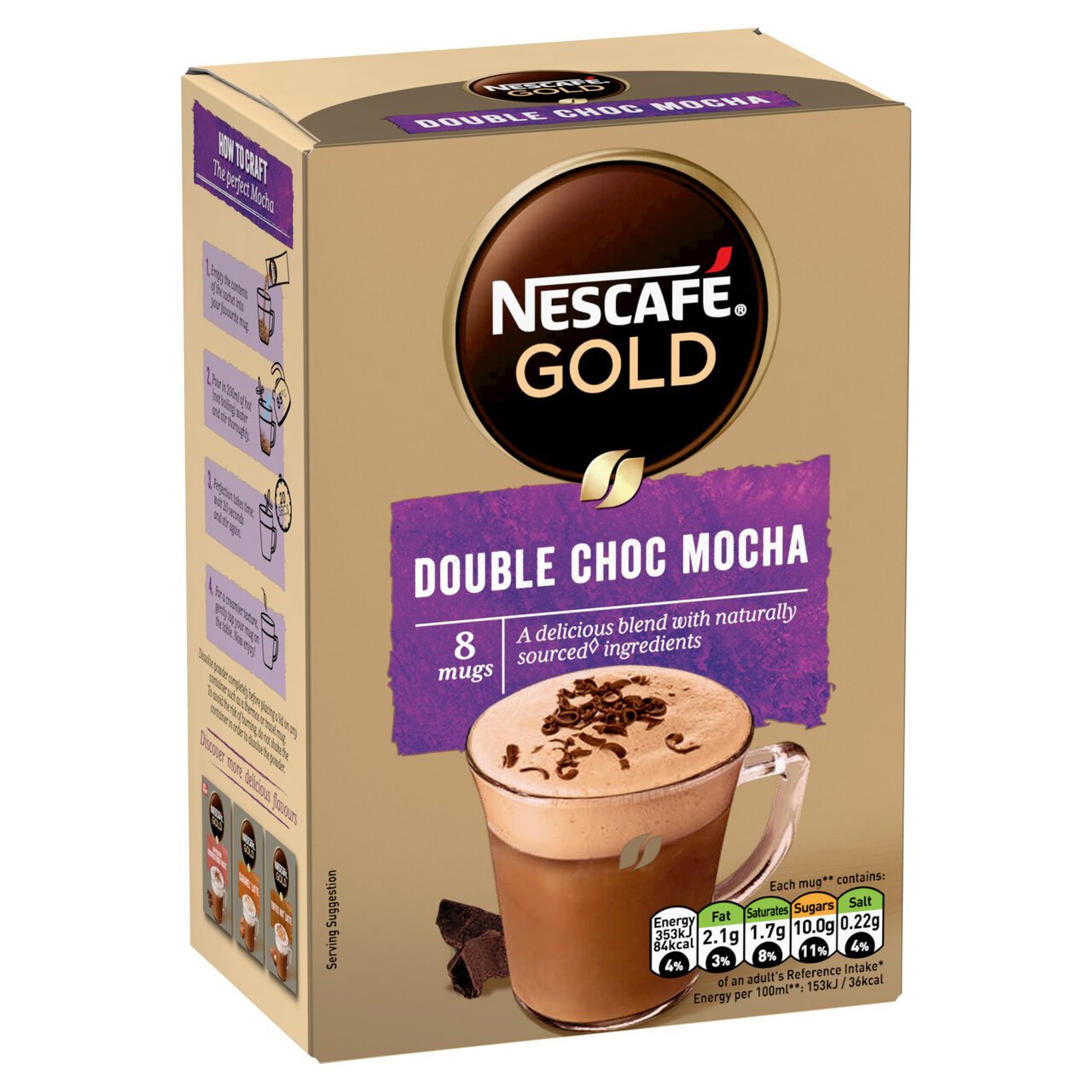 Nescafe Gold Double Choca Mocha Instant Coffee 8 Sachets 167.2g