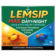 Lemsip Max Day & Night Cold & Flu Relief Capsules 16 per pack