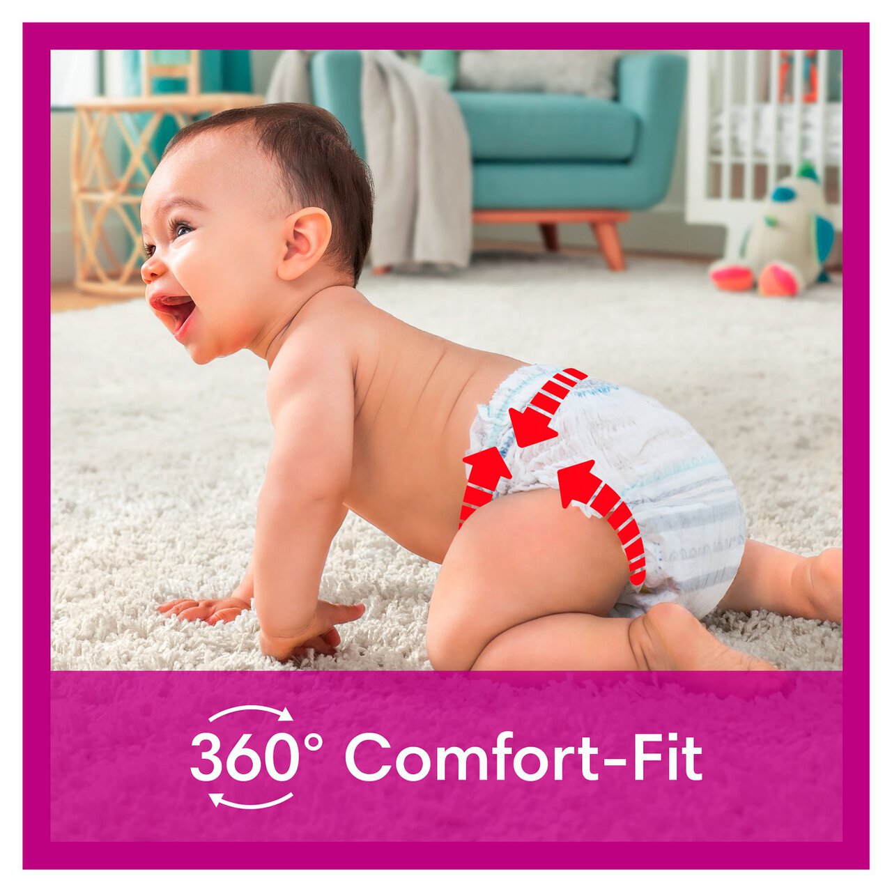 Pampers Active Fit Nappy Pants, Size 5 (12-17kg) Jumbo+ Pack 44 per pack