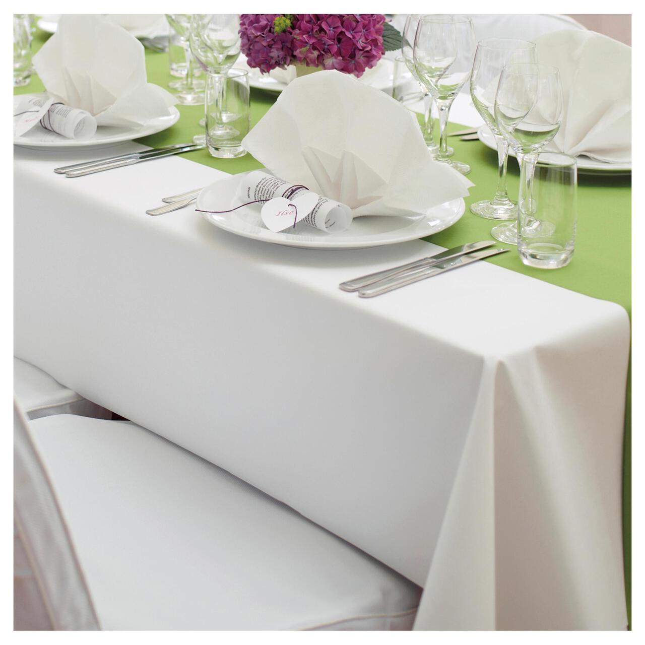 White Dunicel Table Cover 118x180cm