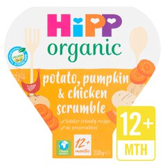 HiPP Organic Potato Pumpkin & Chicken Scrumble, 12 mths+ 230g