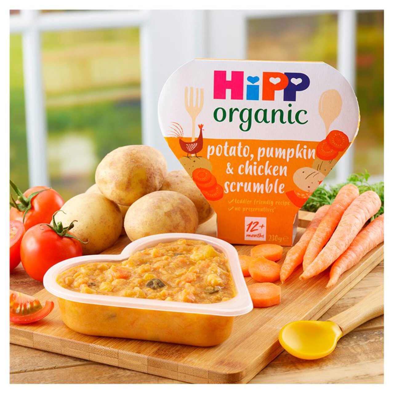 HiPP Organic Potato Pumpkin & Chicken Scrumble Toddler Tray Meal 15m+ 230g