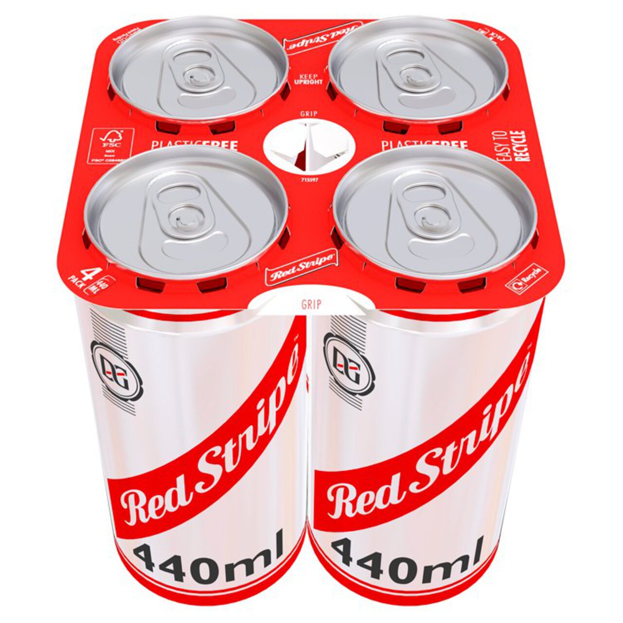Red Stripe Jamaican Lager Beer Cans 4 x 440ml