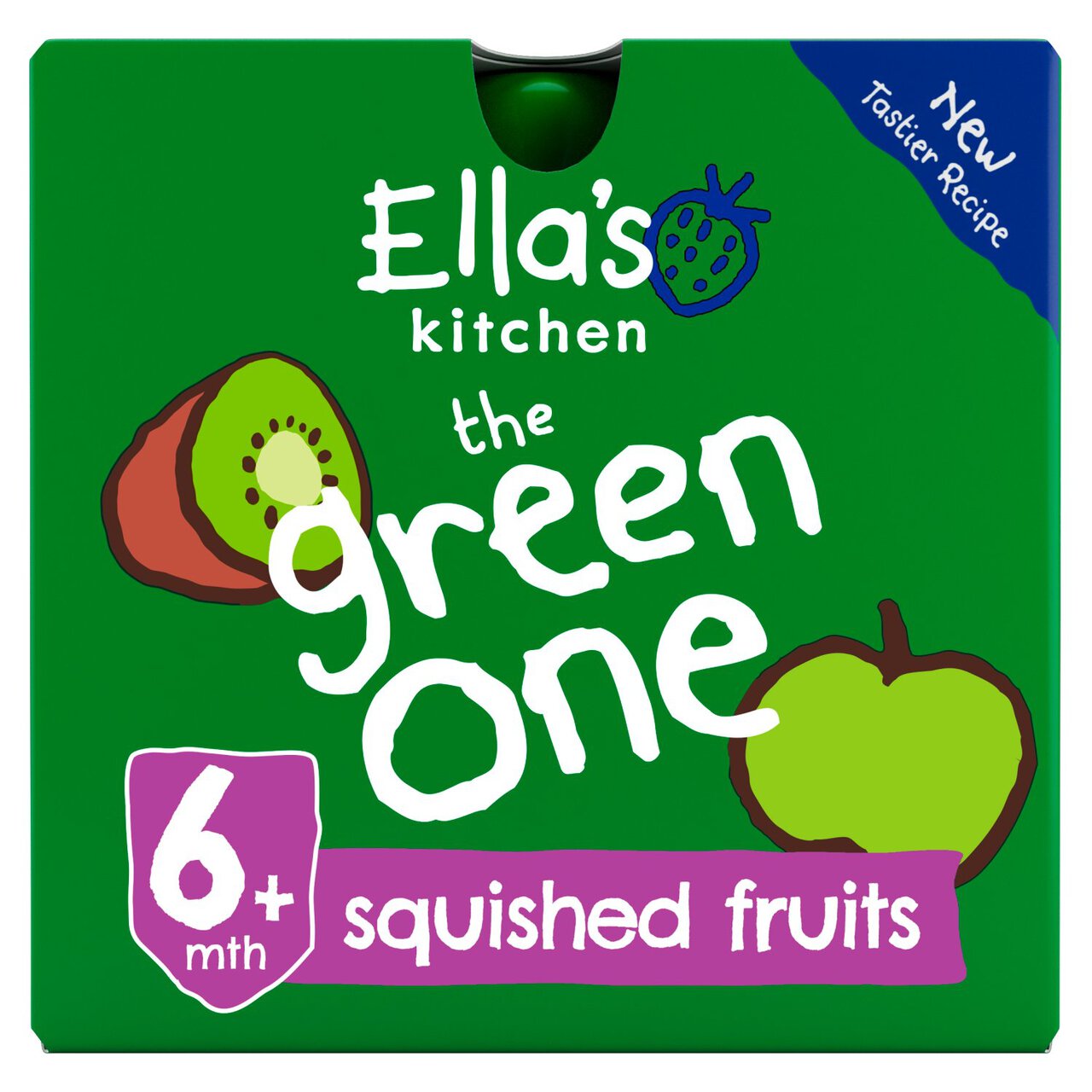 Ella's Kitchen The Green One Smoothie Multipack Baby Food Pouch 6+ Months 5 x 90g