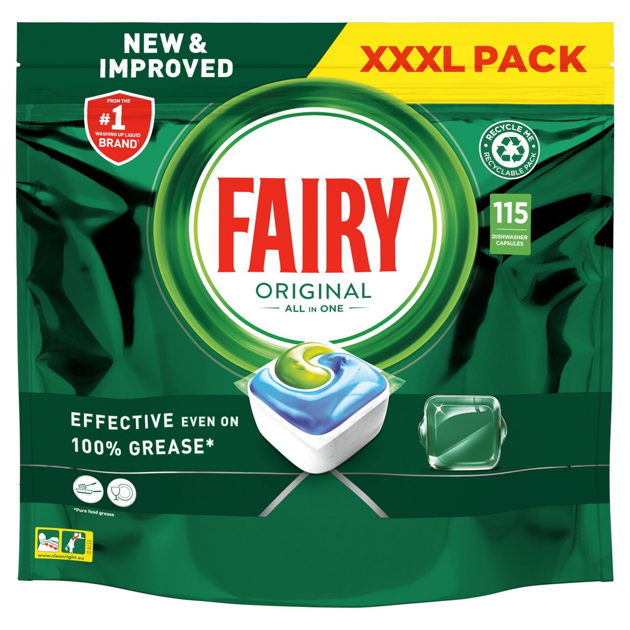 Fairy Original All In One Dishwasher Tablets 115 per pack