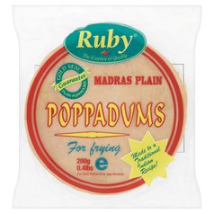 Ruby Plain Madras Poppadums 200g