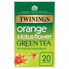 Twinings Orange & Lotus Flower Green Tea, 20 Tea Bags 20 per pack