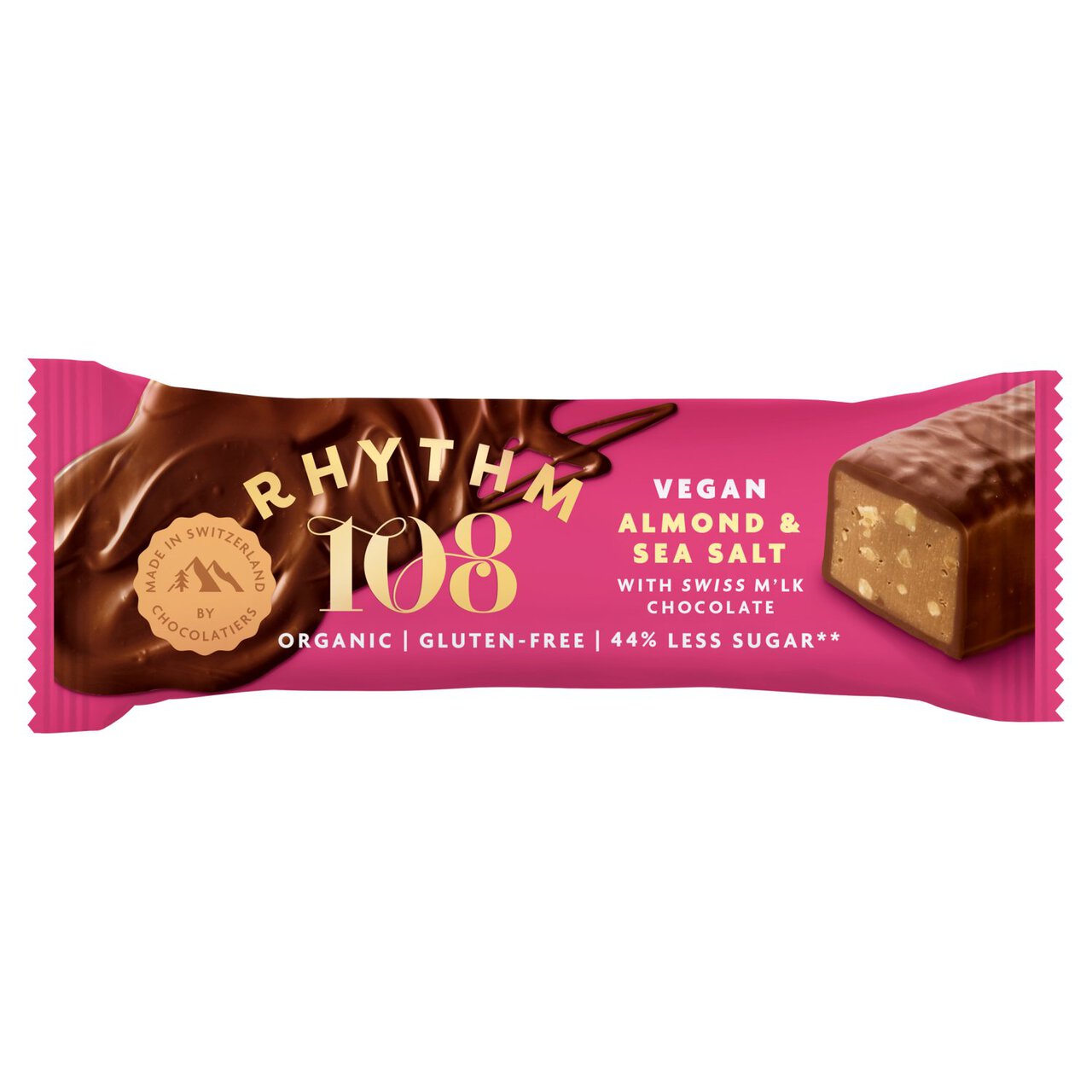 Rhythm108 Deeelicious Swiss Chocolate Bar Sweet 'N' Salty Almond 33g