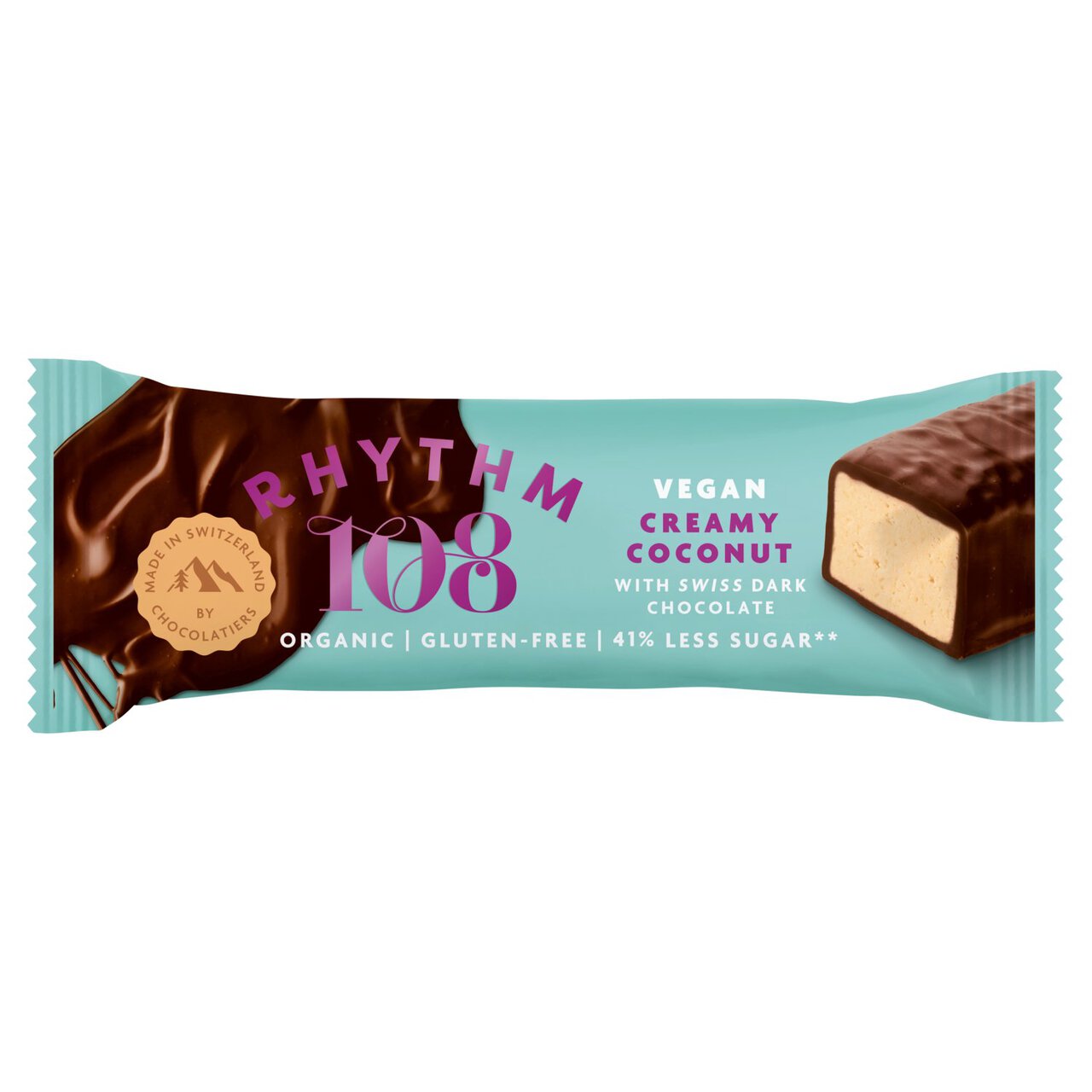 Rhythm108 Deeelicious Swiss Chocolate Bar Super Coconut 33g