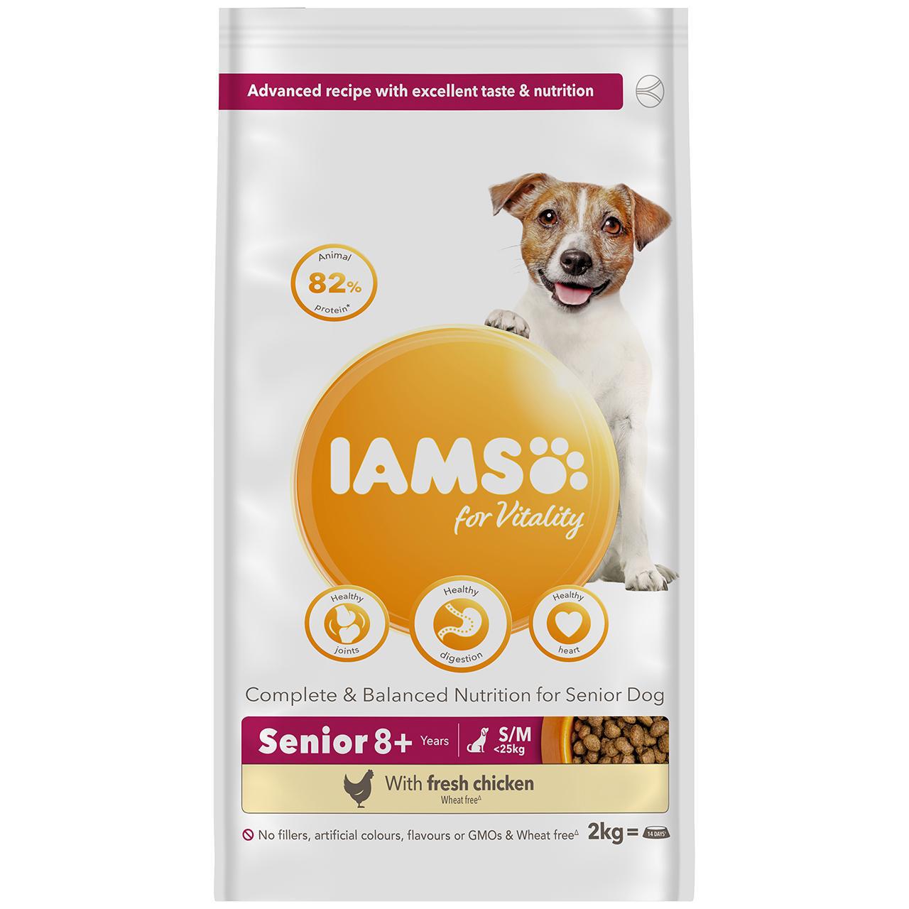 IAMS for Vitality Senior Dog Food Small/Medium Breed With Fresh Chicken 2kg