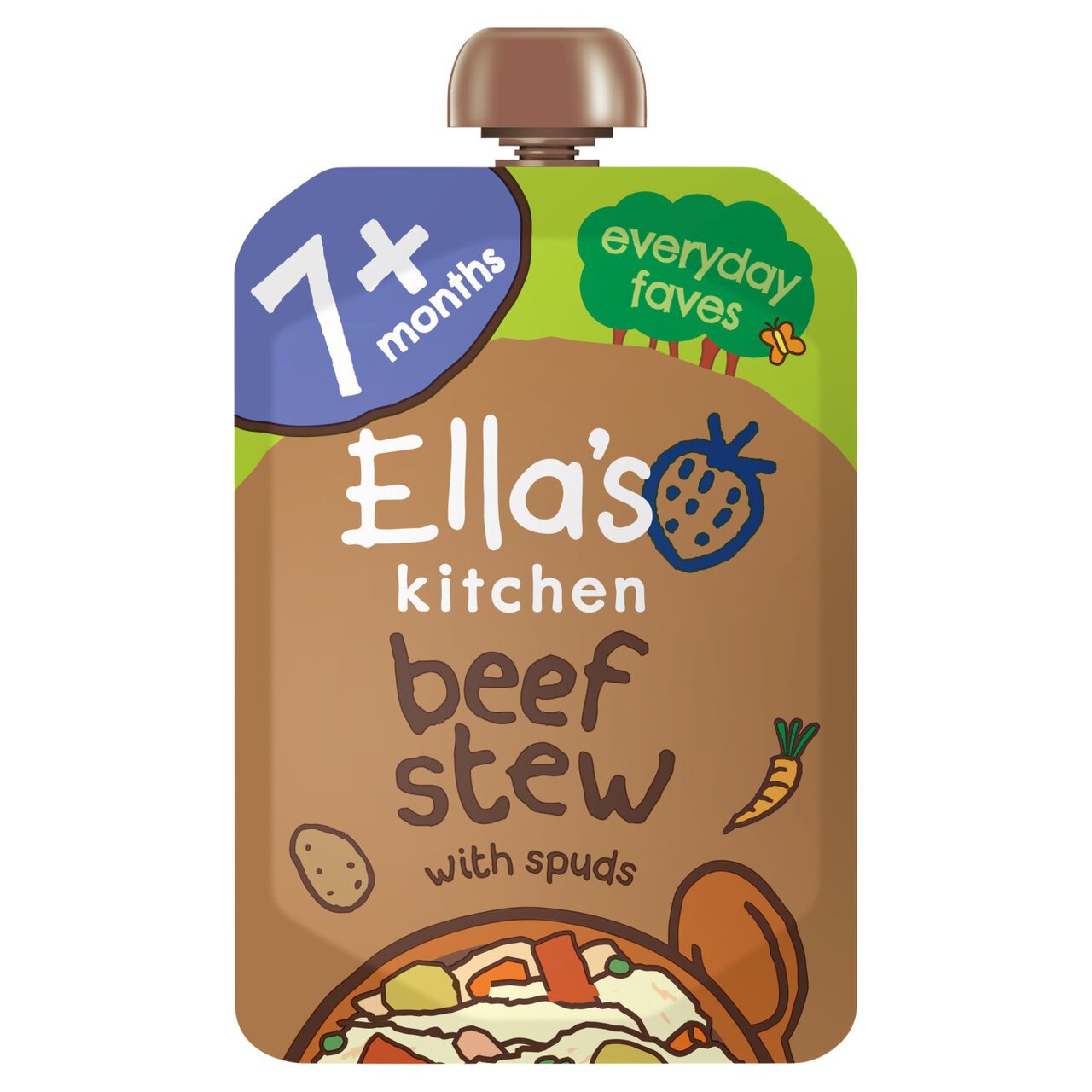 Ella's Kitchen Beef Stew Baby Food Pouch 7+ Months 130g