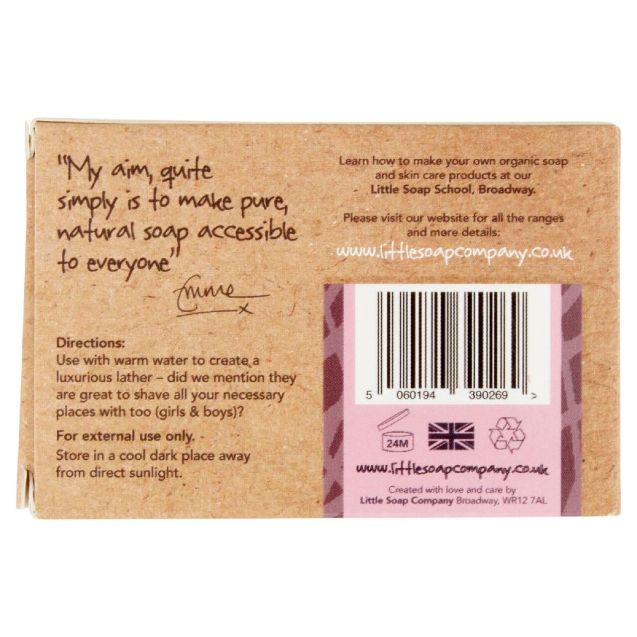 Little Soap Company Organic Bar Soap Rose Geranium 110g
