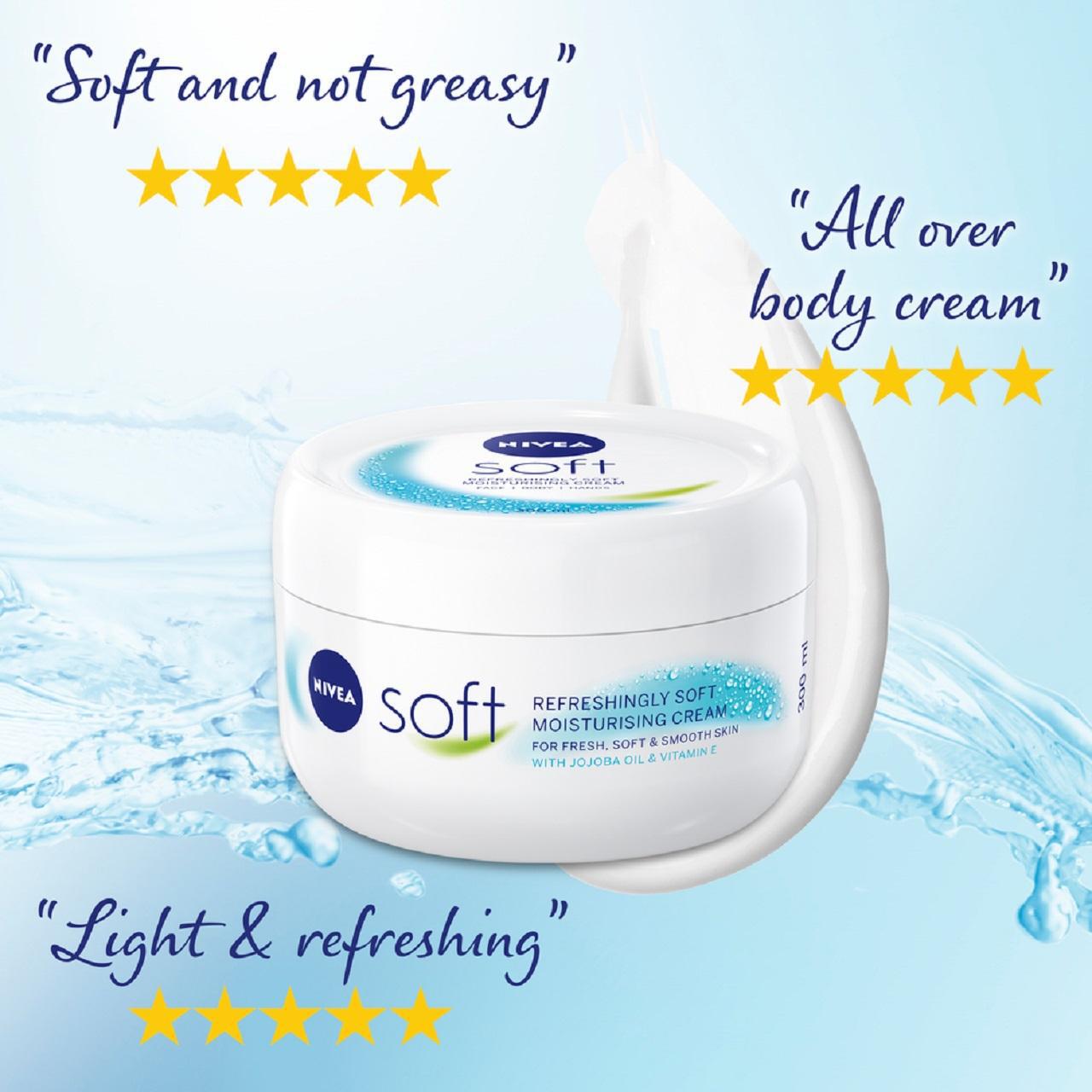 NIVEA Soft Moisturiser Cream for face, hands and body 300ml