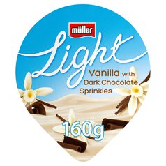Muller Light Vanilla with Dark Chocolate Sprinkles Fat Free Yogurt 160g