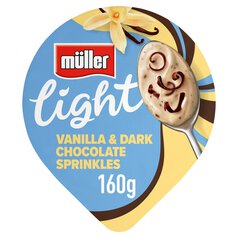 Muller Light Vanilla with Dark Chocolate Sprinkles Fat Free Yogurt 160g