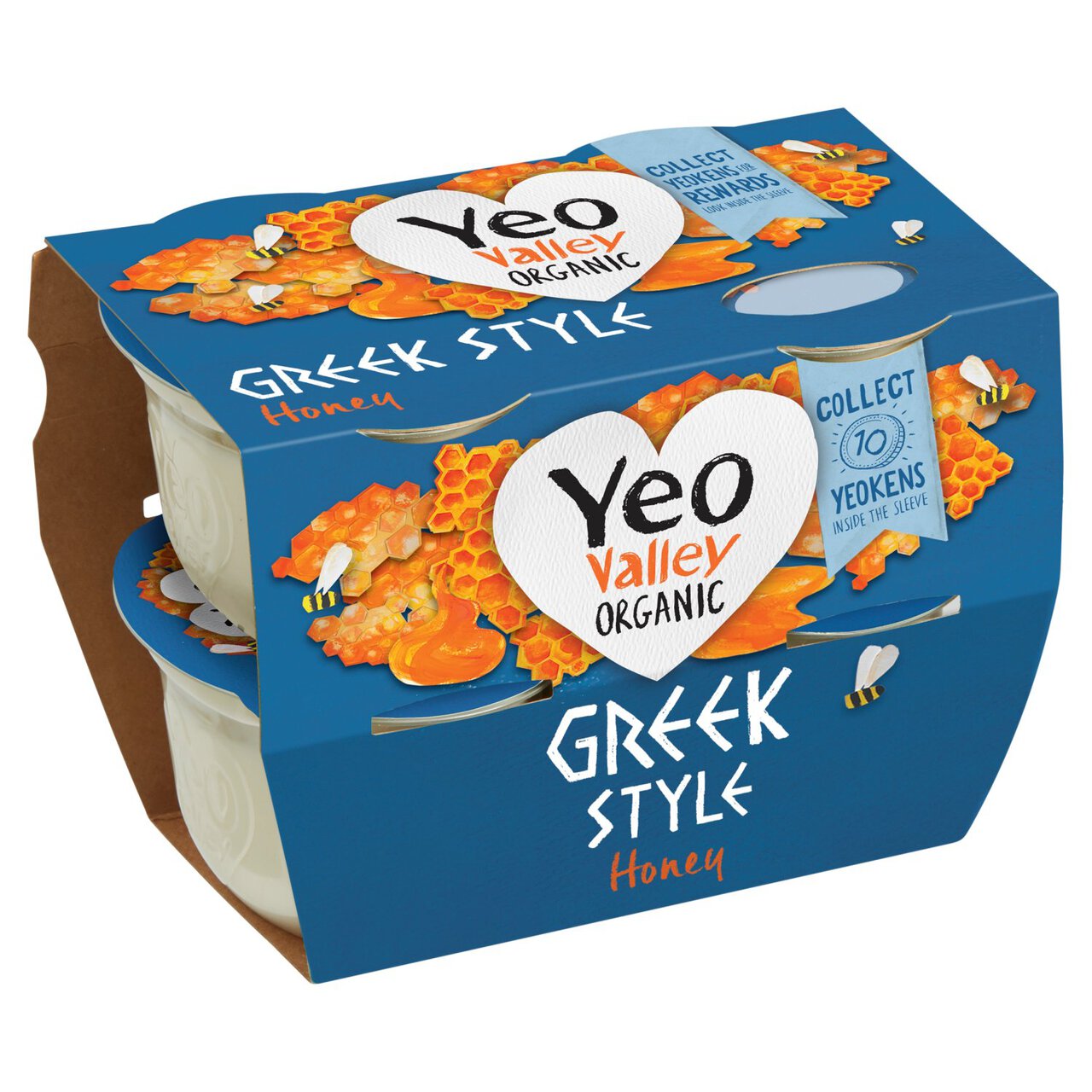 Yeo Valley Organic Greek Style with Honey Yoghurt 4 x 100g