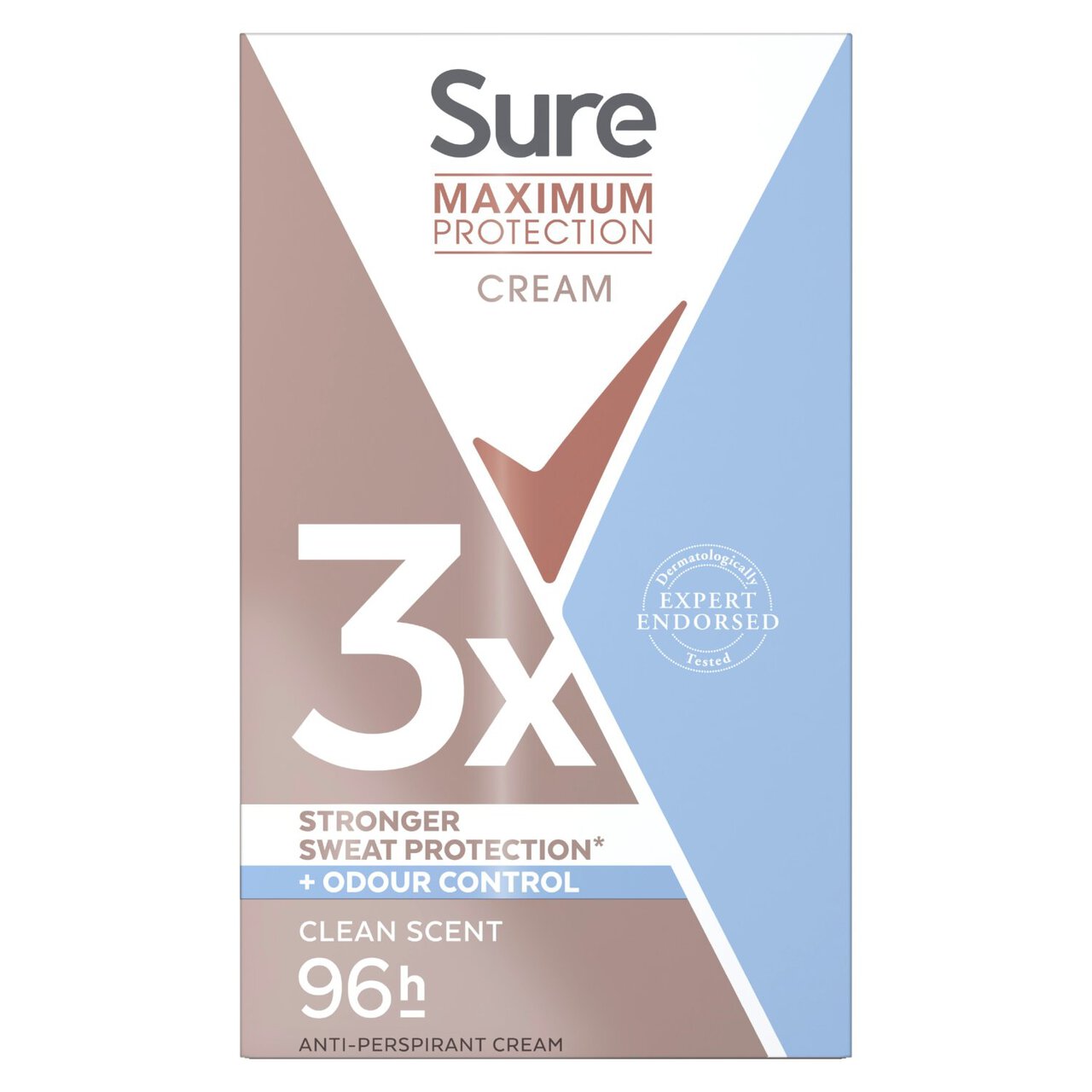Sure Maximum Protection Clean Scent Cream Stick Antiperspirant 45ml