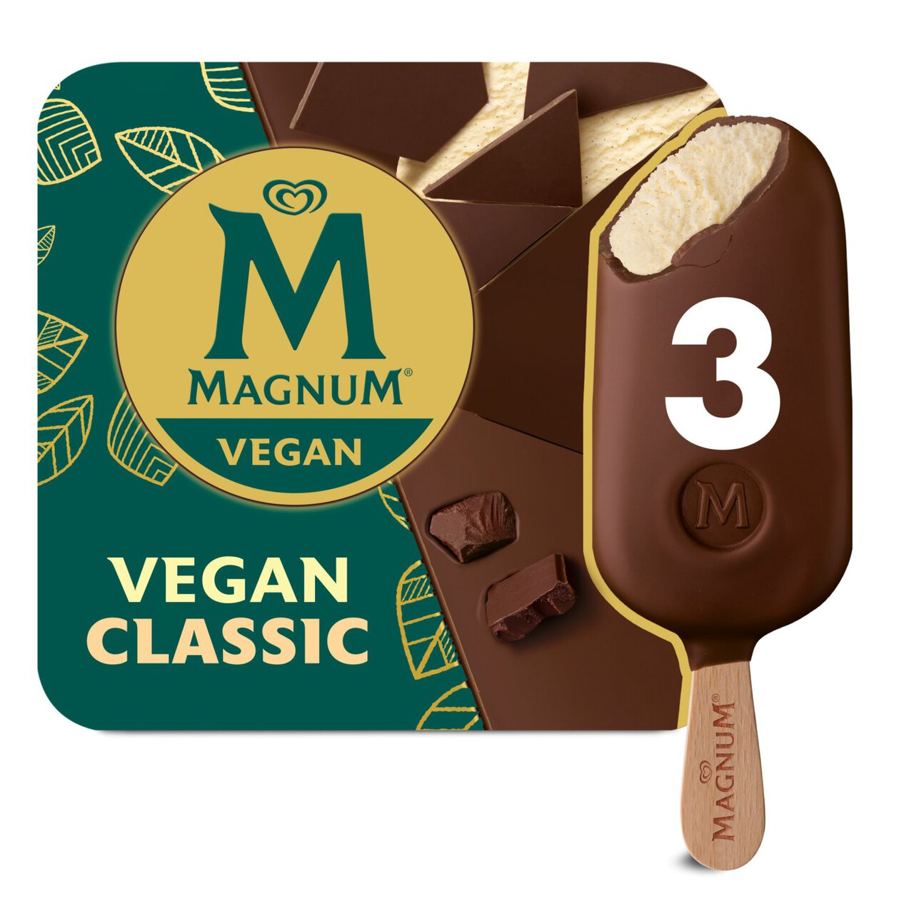 Magnum Vegan Classic Ice Cream Lollies 3 x 90ml