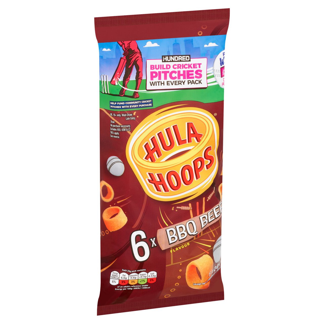 Hula Hoops BBQ Beef Multipack Crisps 6 per pack