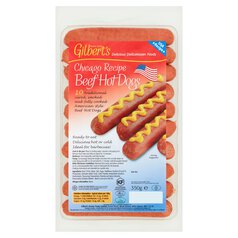 Gilbert's Kosher Beef Hot Dogs 350g