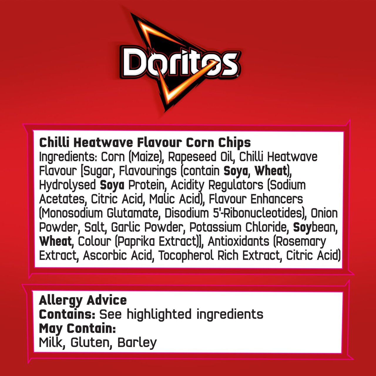 Doritos Chilli Heatwave Tortilla Sharing Chips 180g