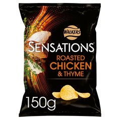 Sensations Roasted Chicken & Thyme Sharing Bag Crisps 150g