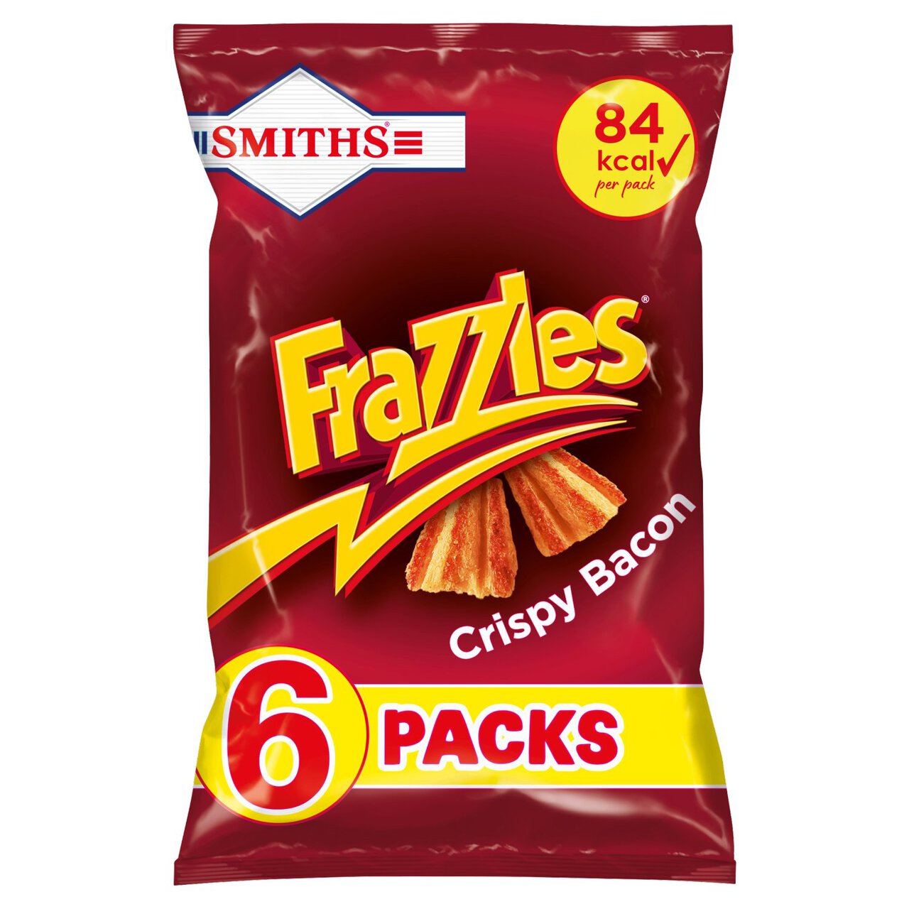 Smiths Frazzles Crispy Bacon Snacks 6 per pack
