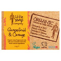 Little Soap Company Organic Bar Soap Grapefruit & Orange 110g