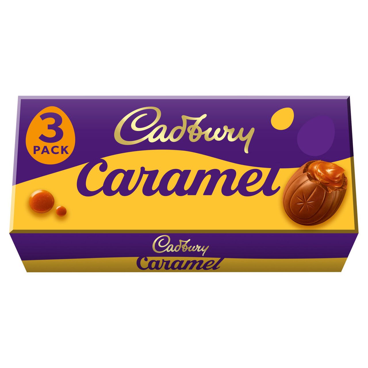 Cadbury Caramel Chocolate Easter Eggs 3 Pack 120g