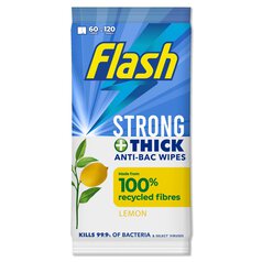 Flash Anti-Bacterial All Purpose Wipes 120 per pack