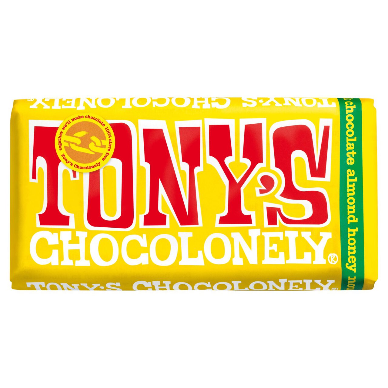 Tony's Chocolonely Milk Chocolate 32% Almond Honey Nougat 180g