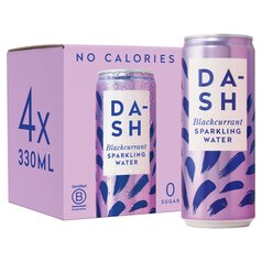 Dash Water Sparkling Blackcurrant 4 x 330ml