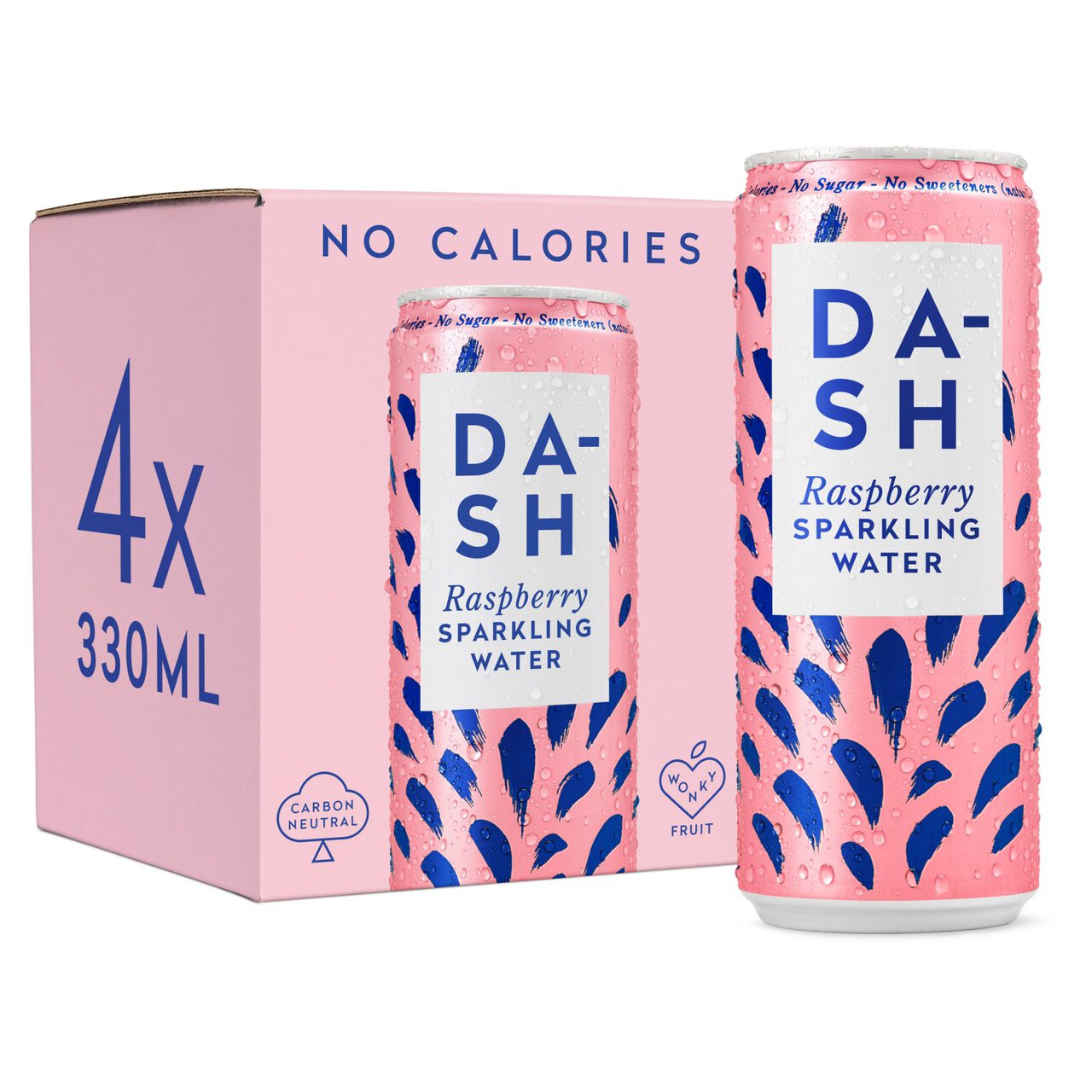 DASH Raspberry Infused Sparkling Water 4 x 330ml