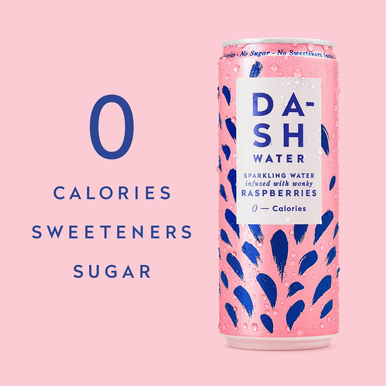 DASH Raspberry Infused Sparkling Water 4 x 330ml
