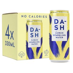 DASH Lemon Infused Sparkling Water 4 x 330ml