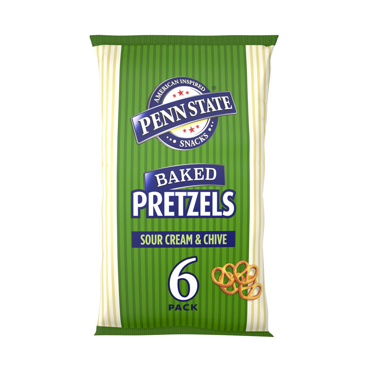 Penn State Sour Cream & Chive Multipack Pretzels 6 x 22g
